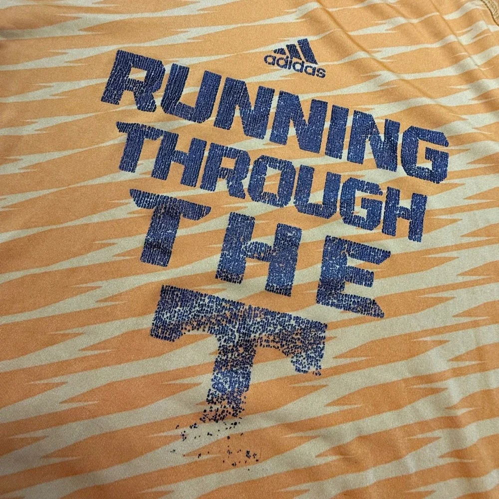 Adidas Running Through The T Shirt‎ Athletic Activewear Orange UT